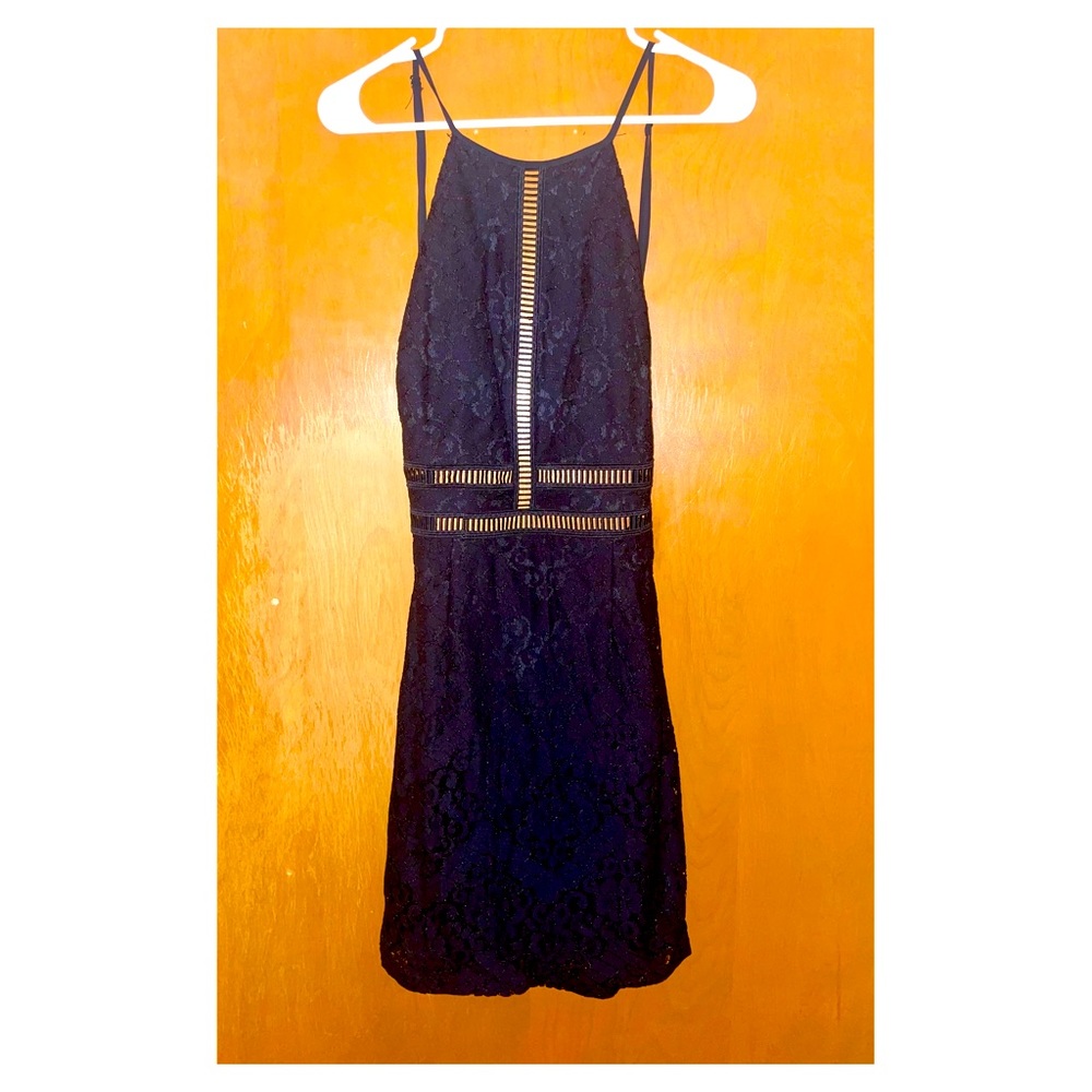 Backless Black Lace Dress